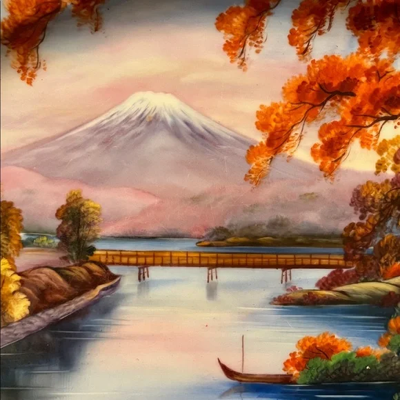 Lily China Vintage Hand Painted Art Platter Made in Japan 1940’s - Picture 2 of 10